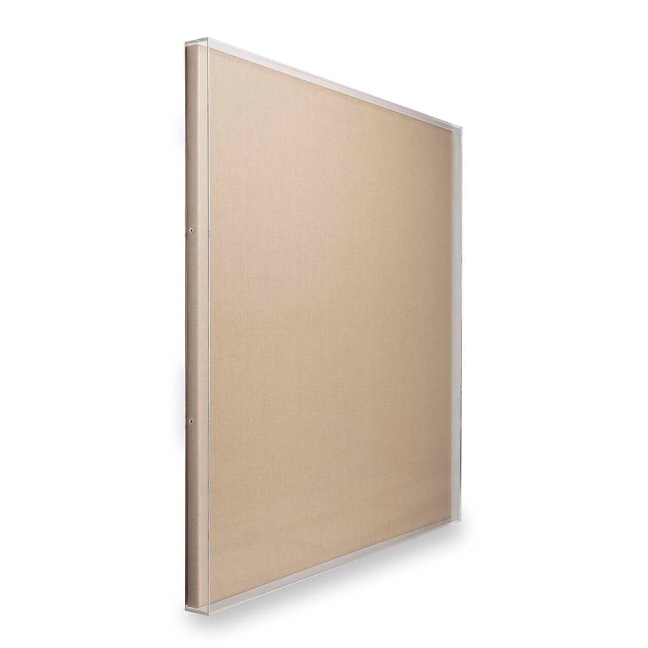 Wexel Art 2" Depth Clear UV Grade Acrylic Shadowbox with Beige Linen